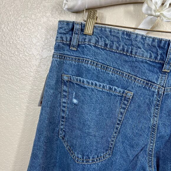 Indigo Rein Blue denim jeans low rise jeans size 15 baggy wide leg hippie retro - Picture 13 of 14